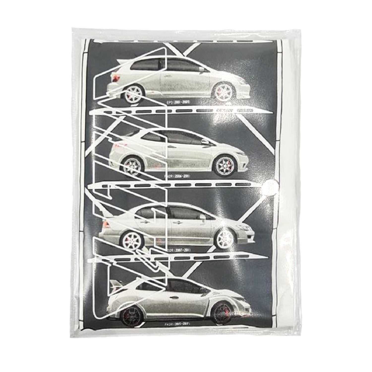 VOLT'D x Art Tunerz Civic Type R Generation Car Lift Tee White - VOLT'D Performance