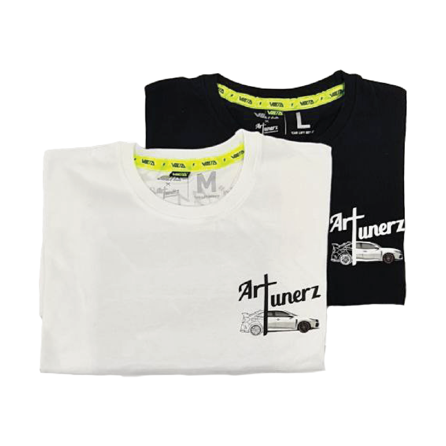 VOLT'D x Art Tunerz Civic Type R Generation Car Lift Tee White - VOLT'D Performance