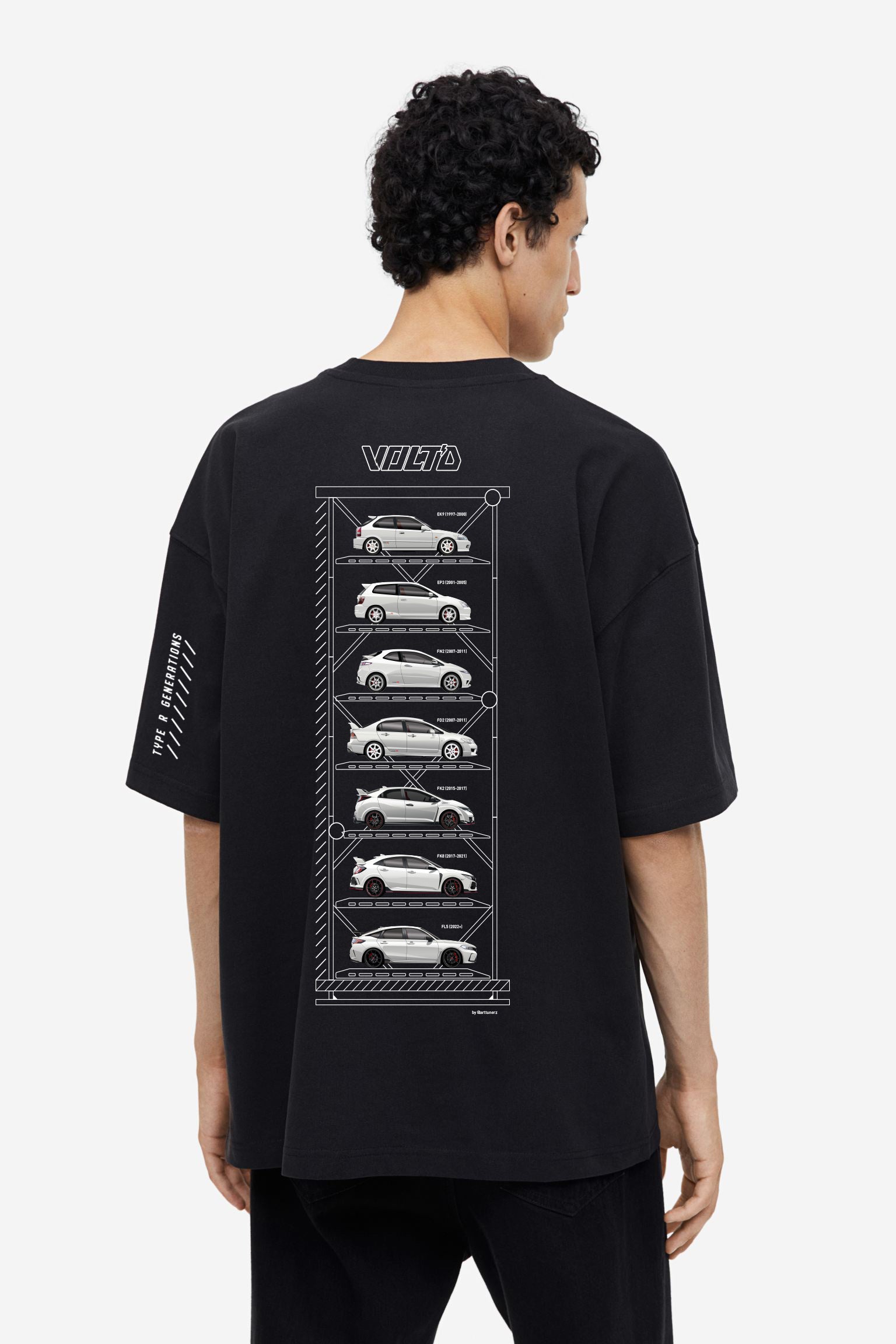 VOLT'D x Art Tunerz Honda Civic Type R Generations Tee