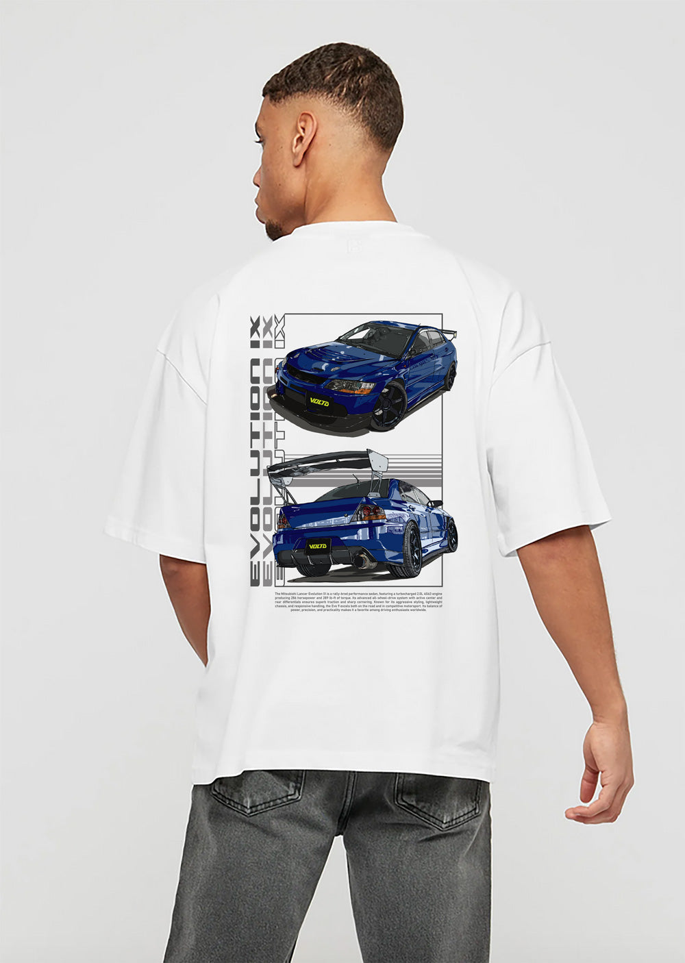 VOLT'D x ArtTunerz Mitsubishi Lancer Evolution 9 Tee (White)