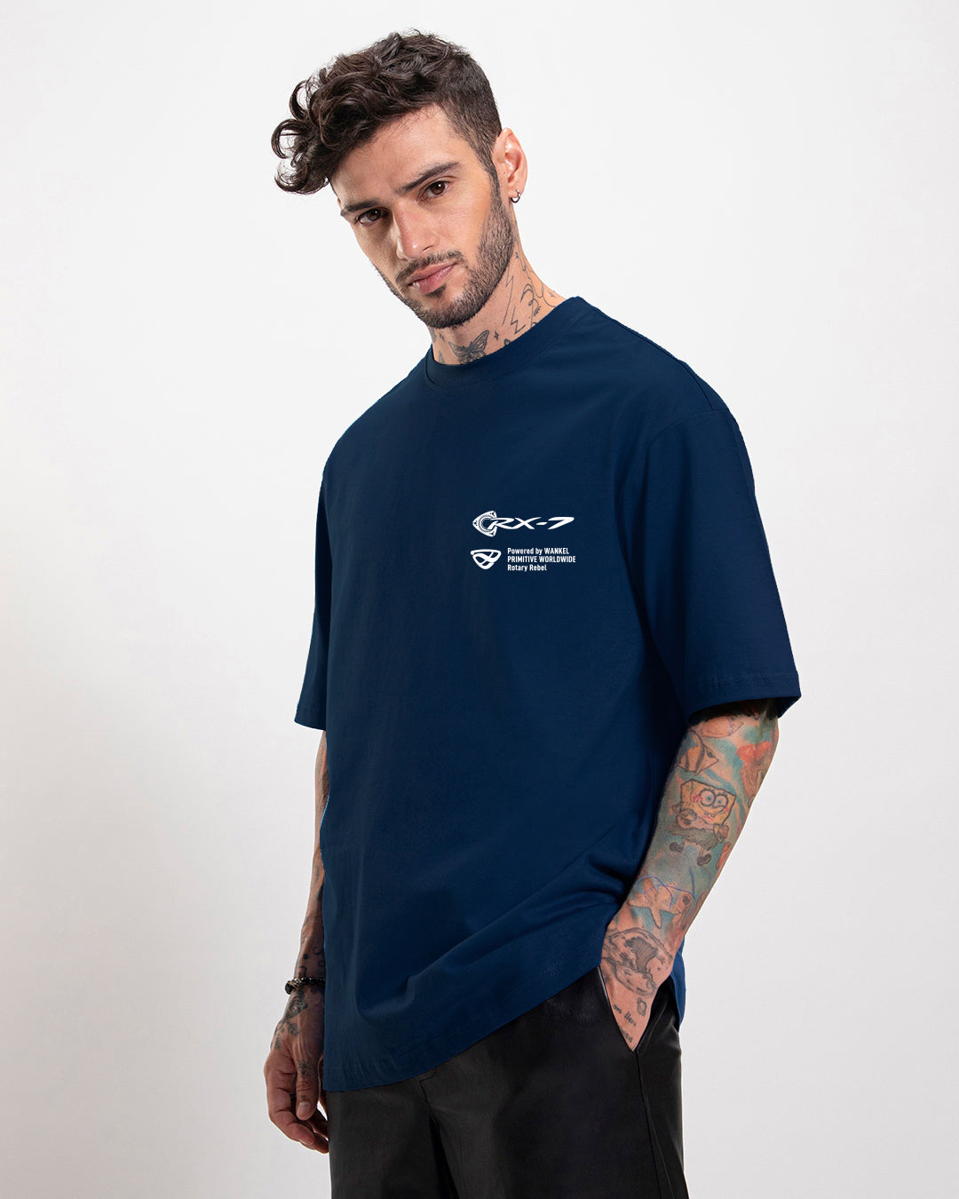 VOLT'D x ArtTunerz Mazda RX-7 Rotary Machine Tee (Navy Blue)