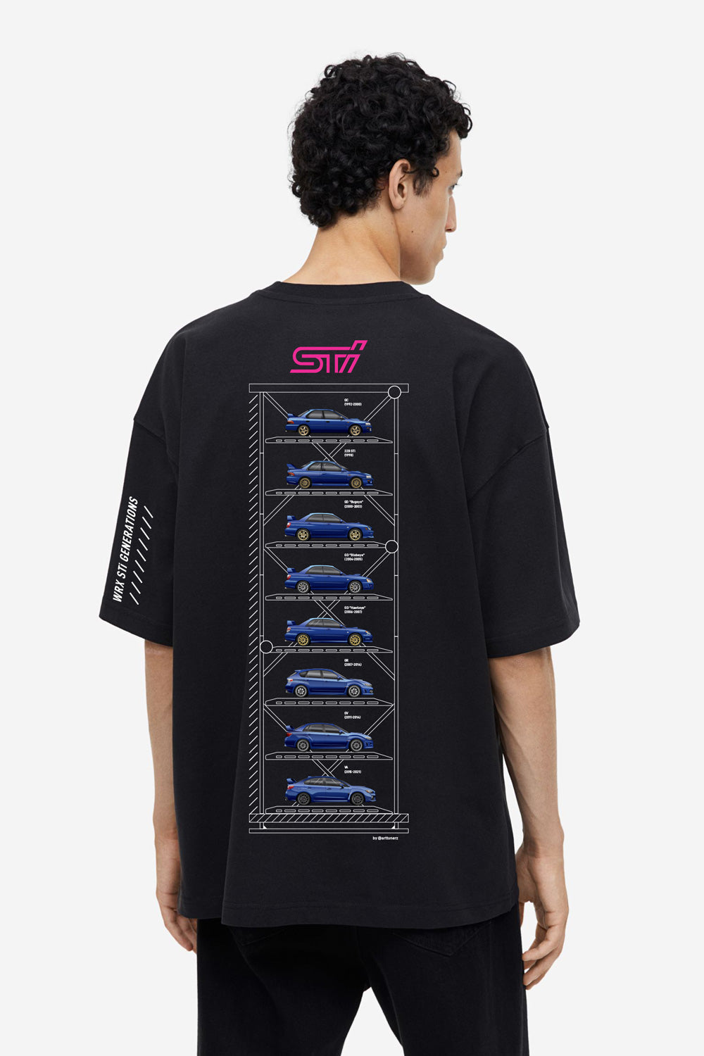 VOLT'D x ArtTunerz Subaru WRX STi Generations Tee (Black)