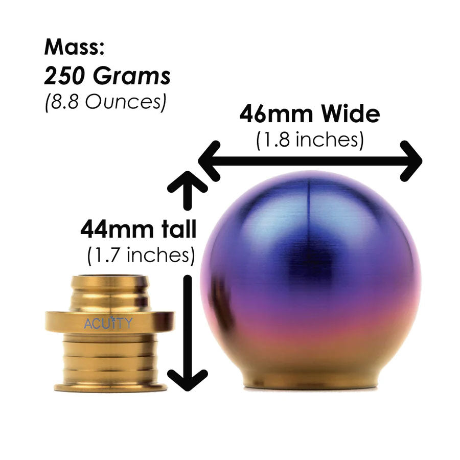 ACUITY Instruments POCO-Ti Burnt Titanium Low Profile Shift Knob (M10x1.5) (1958) - VOLT'D Performance