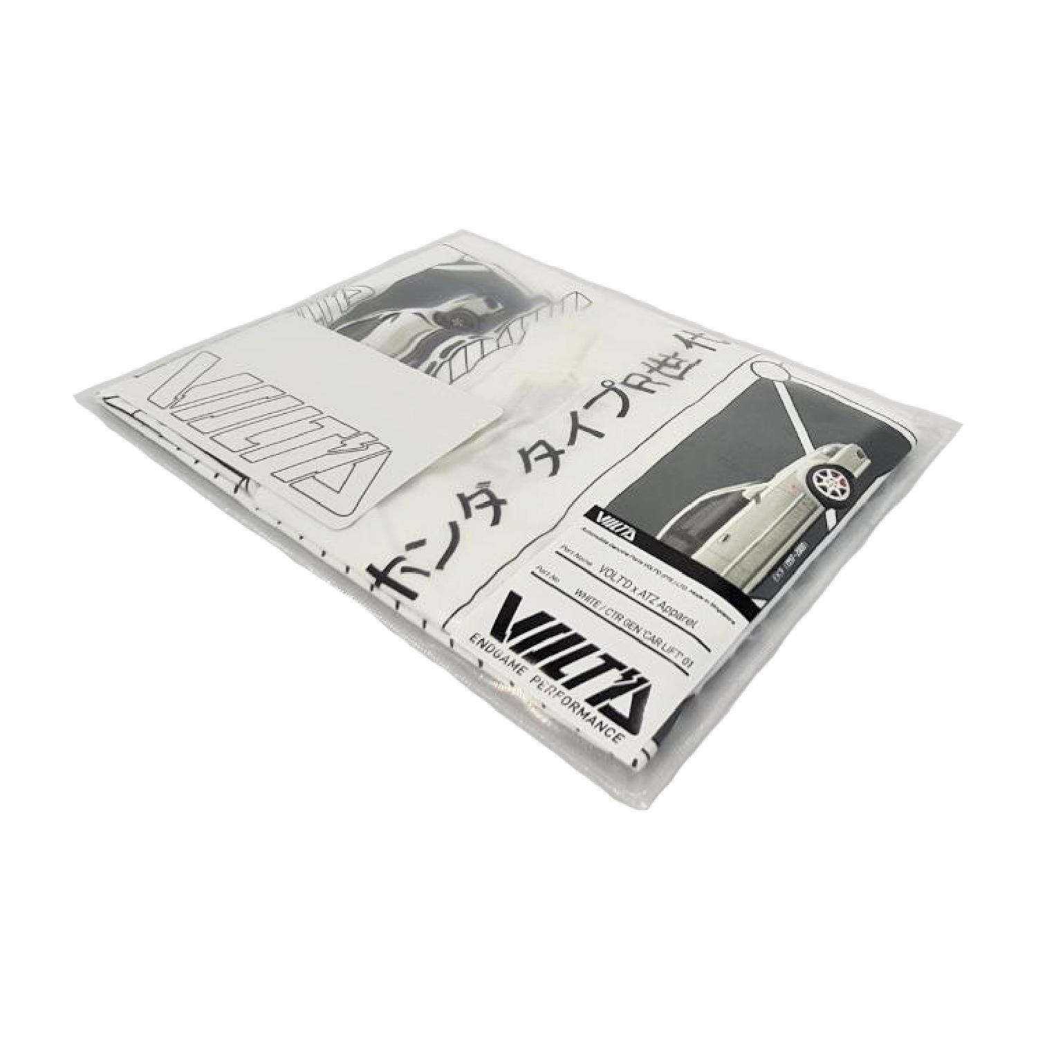 VOLT'D x Art Tunerz Civic Type R Generation Car Lift Tee White - VOLT'D Performance